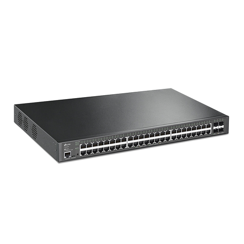 Switch TP-Link Jetstream TL-SG3452XP Gestionado, L2+, Cantidad de Puertos 48, (PoE +) 48, Gigabit Ethernet (10/100/1000), 176 Gbit/s, 1U, Negro