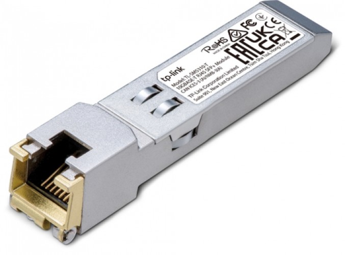 Conversor de Medios TP-Link TL-SM5310-T Tipo Cobre, Interfaz RJ-45, Tasa de Transferencia (máx) 10300 Mbit/s, Color Plata, Distancia Max. 100 m