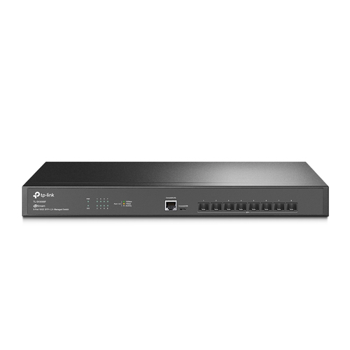Switch TP-Link Gestionable L2/L3 8puertos 10GE Sfp+ 1PTO de Consola RJ45 1PTO de Consola Micro-USB Montaje en Rack