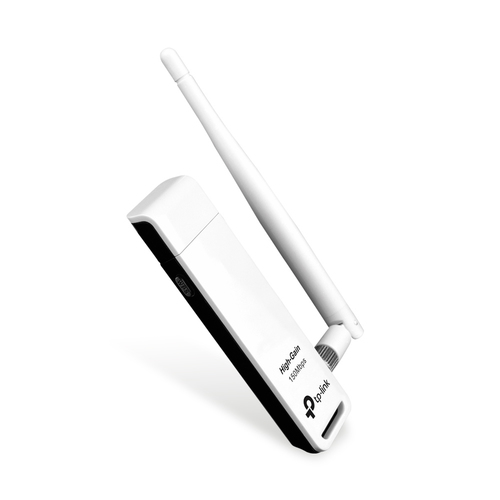 Adaptador TP-Link TL-WN722N, Negro, Color Blanco Inalambrico USB 150 Mbit/s 10 - 90% Ce, Fcc