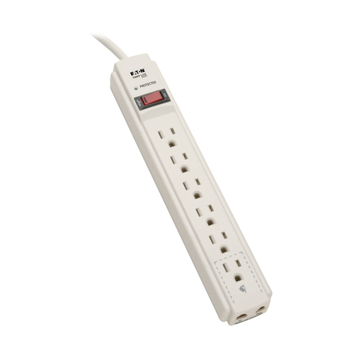 Supresor de Picos Tripp Lite Voltaje 120 V, 1800 W, 790 J, 6 Salidas AC, NEMA 5–15p, Protección Fax, Módem, Teléfono, Color Gris