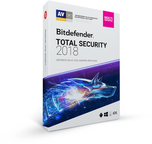 Antivirus Bitdefender Total Security 2018, 1Y, 3U, Mx, 3 Licencia(s), 1 Año(s)