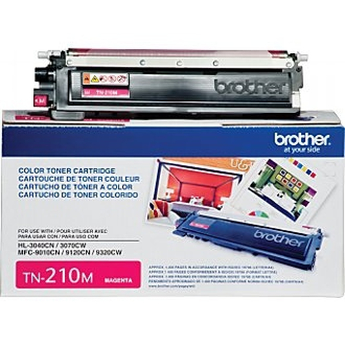 Tóner Brother TN-210M Original, Magenta, Compatibilidad HL-3040CN, HL-3070CW, MFC-9010CN, MFC-9120CN, MFC-9320CW, Rinde 1400 Páginas