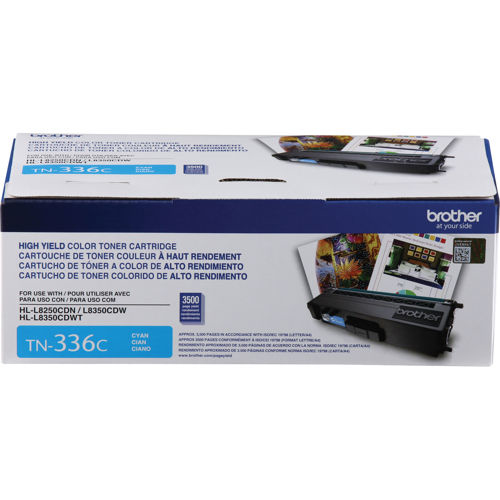 Tóner Brother TN-336C, Cian, 3500 Páginas, P/impresoras HL-L8250CDN, HL-L8350CDW, HL-L8350CDWT, MFC-L8600CDW, MFC-L8850CDW Original