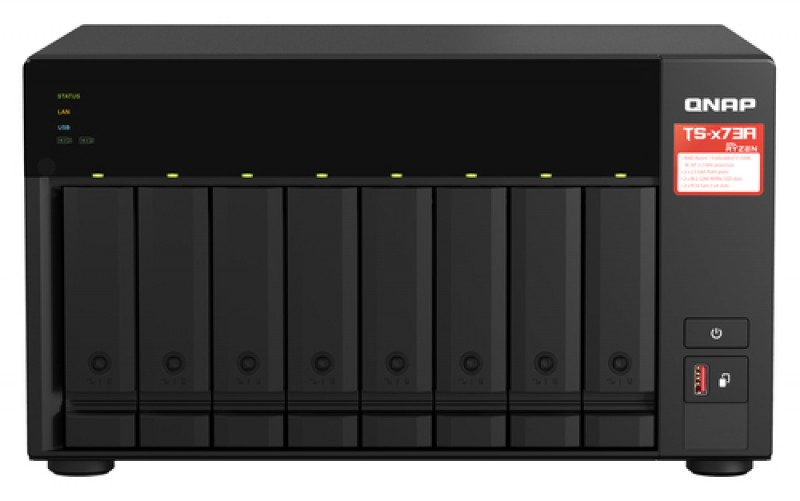 NAS Qnap TS-873A V1500B, 2.2 GHz, 0 TB, Bahías 8