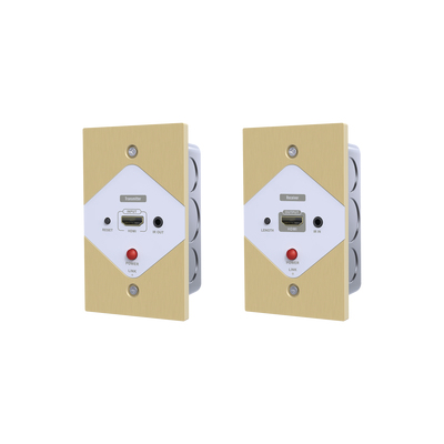 Kit Extensor HDMI en Placas de Pared para Distancias de 40 Metros / Resolucia³n 1080p @ 60 Hz / Cat 6/6A/ 7 / Hdr/ Cero Latencia / Soporta Control Remoto / Placa de Pared de 2.74 x 4.49a€ (tamaa±o...