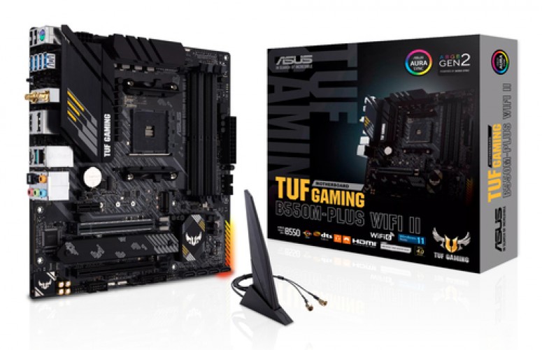 Tarjeta Madre Asus Tuf Gaming B550M-PLUS WiFi II Socket AM4, DDR4-SDRAM, Bluetooth, AM4, Argb Gen2