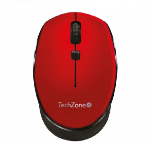 Mouse Techzone TZ19MOU01 Inalambrico USB 1600 dpi Rojo, Negro, TZ19MOU01-INAR