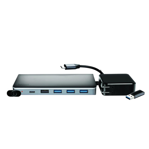 Acoplamiento Techzone TZDSC02 Universal, 1 USB 2.0