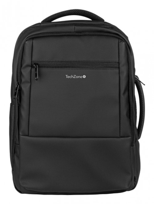 Mochila Techzone TZLBP32 Bolsa Lateral, Tamaño Max de Pantalla 16", Poliéster, Color Negro