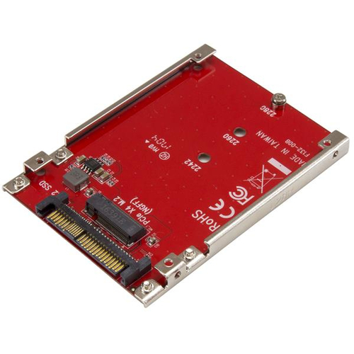 Tarjeta Startech.com U.2, M.2, Rojo