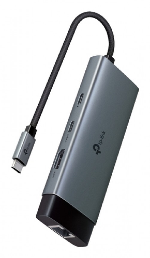 Hub TP-Link UH6120C Interfaz USB Tipo C, 2 USB A 3.1, Puertos 6, 0.18 m, Color Gris