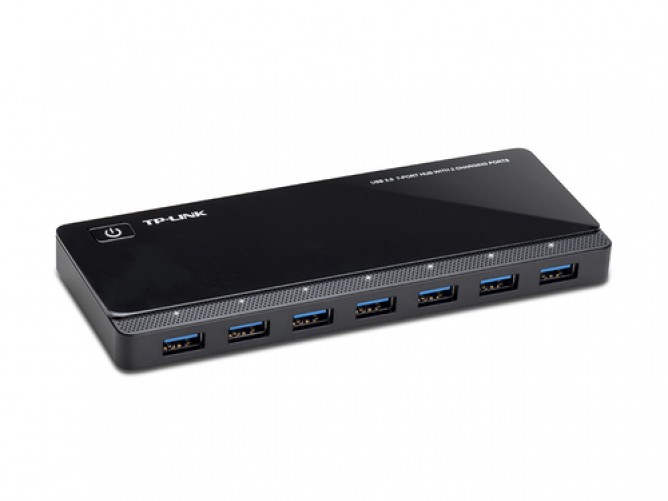 Hub TP-Link UH720 Interfaz USB 3.2 Micro-b, 9 USB A 3.1, 1m, Velocidad 5000 Mbit/s, Negro