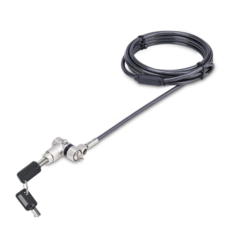 Cable Antirrobo Startech.com Kensington, 2 Teclas, 2 m, Acero al Carbón, Plástico, Negro, Plata