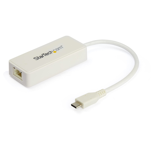 Tarjetas de Red Startech.com USB Tipo C, RJ-45 1, 5000 Mbit/s, Alámbrico, Blanco