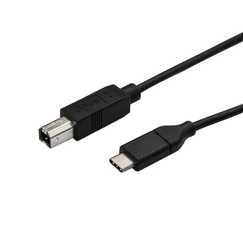 Cable USB Startech.com USB C a USB B, 480 Mbit/s, Negro