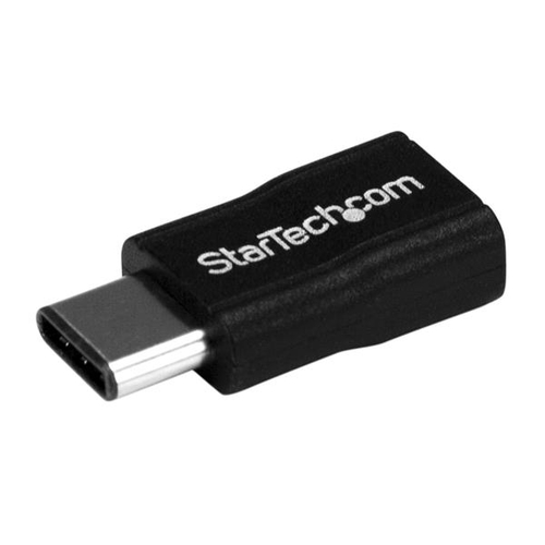 Adaptador Startech.com USB 2.0 Type-c a USB 2.0 Micro-b, Negro
