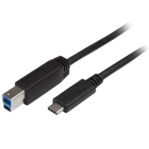Cable USB Startech.com USB315CB2M USB C a USB B, 5000 Mbit/s, Negro