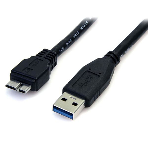 Cable Startech 50cm Super Speed Ss Micro USB B Macho a USB A Macho Negro, (USB3AUB50CMB)