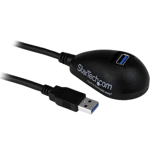Extensor Startech.com 1.5 m, USB A a USB A, 5000 Mbit/s, Negro