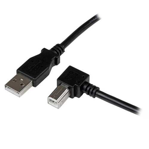 Cable Startech (USBAB1MR) Adaptador USB 1m para Impresora 1x USB A Macho - 1x USB B Macho en ángulo Derecho