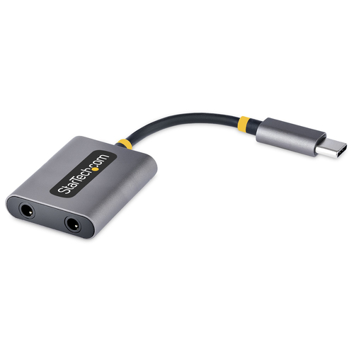Divisor Audio Startech.com USB Type-c a 2 x 3.5mm, 0.07 m, Gris