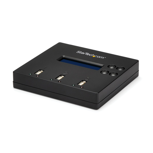 Dock Base Clonador Startech (USBDUP12), Autónomo Copiador, Borrador de Memorias Pendriveflash USB 2.0 - 1 A 2, 2 Puertos de Copiado, Pantalla LCD