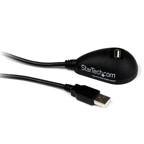Cable Extension USB Startech con Base 1.5m Negro