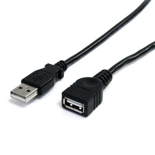 Extensor Startech.com 1.83 m, USB A a USB A, Macho/hembra, 480 Mbit/s, Negro