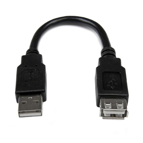 Extensión Startech USB 2.0 de Alta Velocidad Hi Speed - Macho a Hembra USB A - Negro (USBEXTAA6IN)