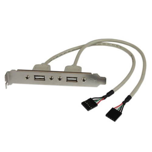 Adaptador Startech.com 2 x Idc a 2 x USB A, Plata