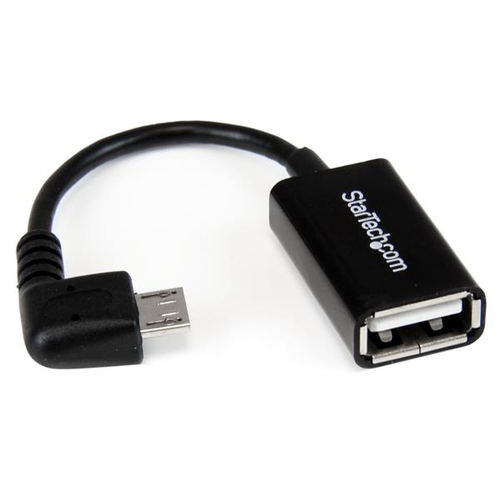 Cable Adaptador Startech (uusbotgra) Micro USB Macho en ángulo a la Derecha a USB Hembra Otg de 12cm