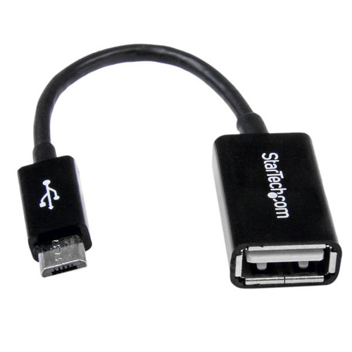 Extensor Startech.com 0.127 m, Micro-USB B a USB A, 480 Mbit/s, Negro