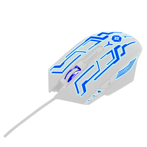Mouse Vortred Legacy óptico, 6 Botones, 3600 dpi, USB Tipo A, Blanco