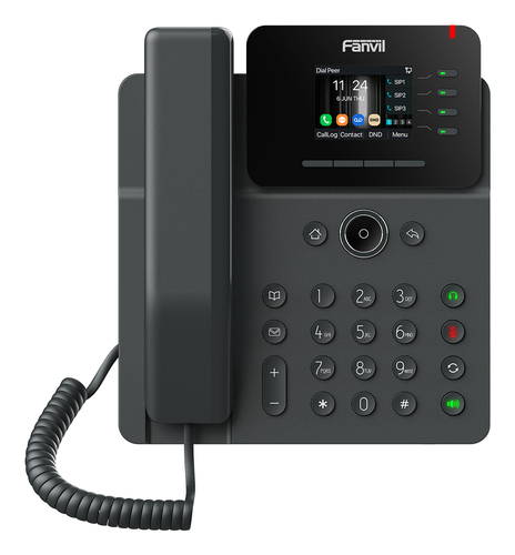 Teléfono IP Fanvil V61G Terminal con Conexión por Cable, PoE, 4 Líneas, Negro
