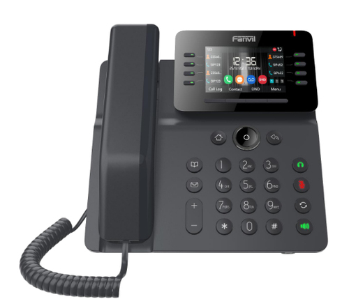 Teléfono IP Fanvil V64 Terminal con Conexión por Cable, PoE, 12 Líneas, Negro