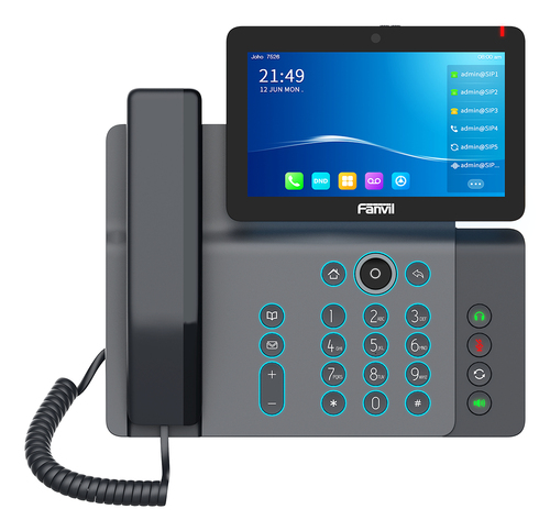 Teléfono IP Fanvil V67 Terminal con Conexión por Cable, PoE, 20 Líneas, Negro