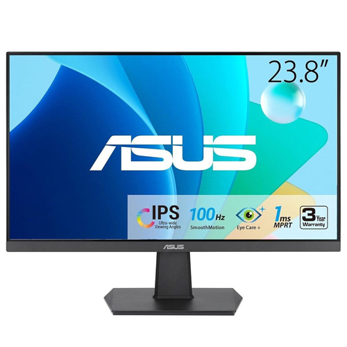 Monitor Asus VA24EHF LCD, 23.8 Pulgadas, HDMI, Full HD, 1ms, 100Hz, Panel IPS, Negro