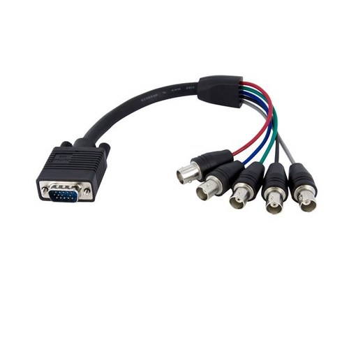 Adaptador Vídeo Startech.com VGABNCMF1 VGA (d-sub) a 5 x BNC, 0.3 m, Negro
