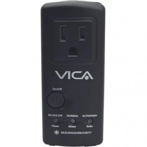 Supresor de Picos Vica VP-132 115 / 230 V, 1800 W, 900 J, 50 / 60 Hz, 1 Contactos, NEMA 5–15p, Negro