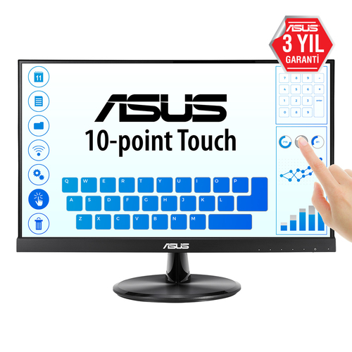 Monitor Touch Asus VT229H, 21.5", Full HD, 75Hz, 1xvga, 1xhdmi, IPS, Negro