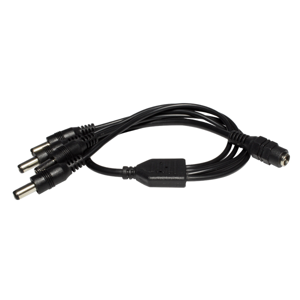 Cable Divisor de Corriente Xcase 1 Hembra a 4 Machos para Camaras de Vigilancia (pulpo)