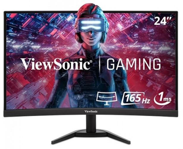 Monitor Curvo Gamer Viewsonic VX2418C 24", Full HD, Freesync, 165Hz, Bocinas Integradas, Negro