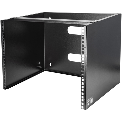 Rack Startech.com Tipo Bastidor de Pared, Capacidad del Rack 8U, 2 Postes, Acero, Peso Max. 36.3 kg, Color Negro, Incluye Tuercas