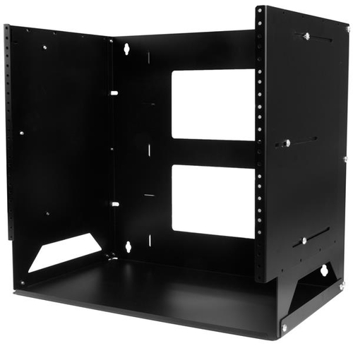 Rack Startech.com Tipo Bastidor de Pared, Capacidad del Rack 8U, 2 Postes, Acero, Peso Max. 34 kg, Color Negro, Incluye Tuercas
