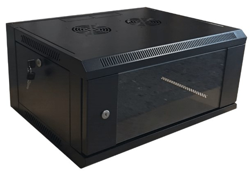 Gabinete de Pared A?wam-WC04-ur 19 Acero al Carbon, 4U, No Equipado, Color Negro