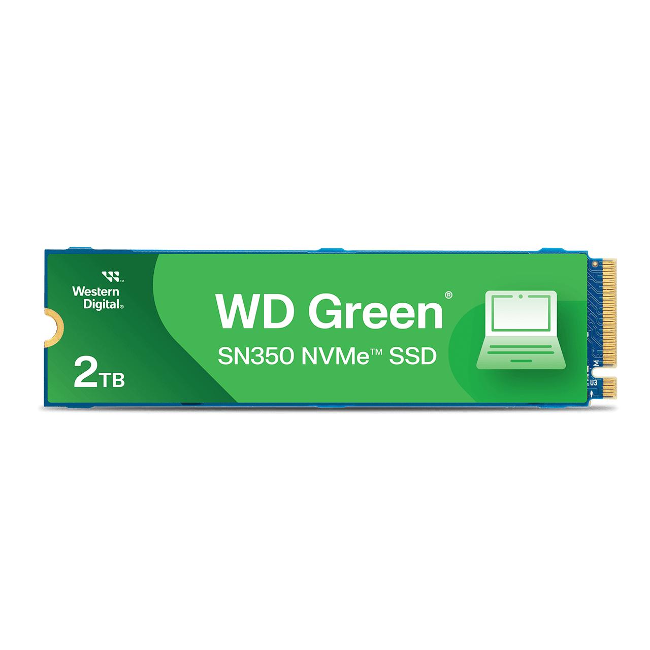 SSD Wd Green SN350 2TB, NVMe, M.2, Escri 3000 MB/s, Lec 3200 MB/s, PCI 3.0