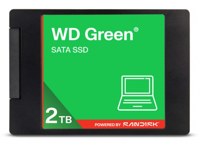 Unidad SSD 2.5" Wd 2TB (WDS200T5G0A) Green, SATA3, 7mm, 3D Nand