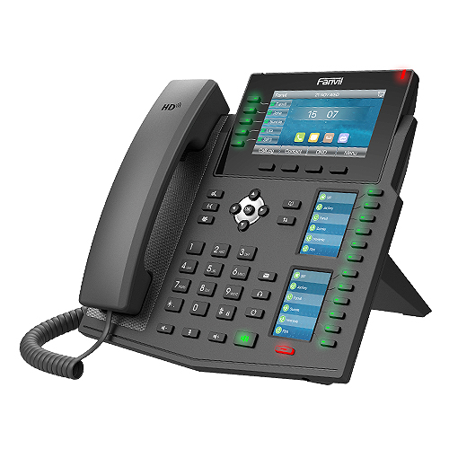 Teléfono IP Fanvil X6U Terminal con Conexión por Cable, PoE, 20 Líneas, Negro