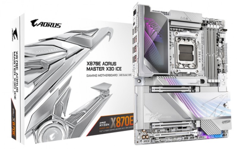 Tarjeta Madre Gigabyte X870E Aorus Master X3D Ice Socket AM5, 4 DDR5-SDRAM, WiFi